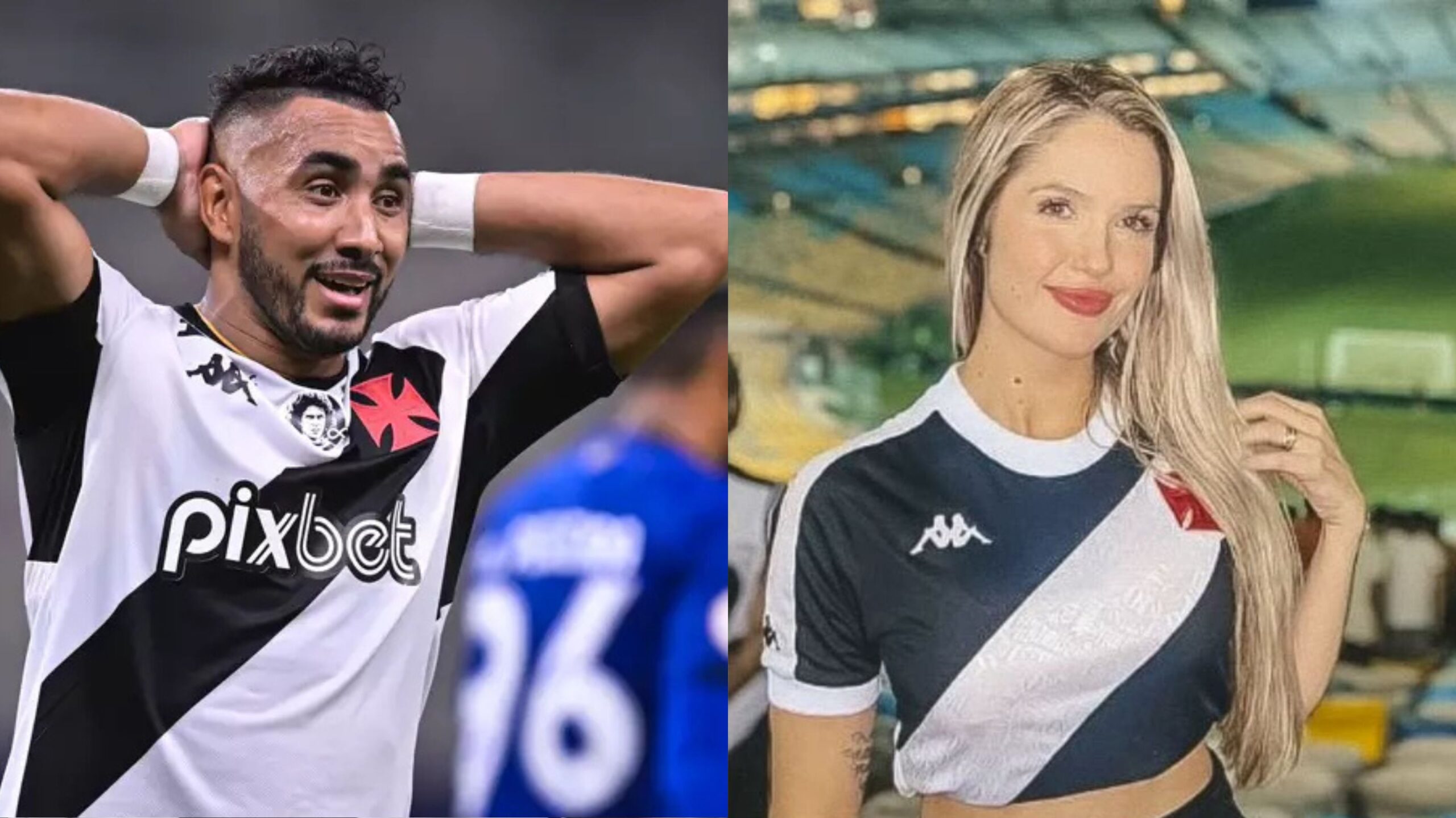 Dimitri Payet e Larissa Ferrari - Reprodução