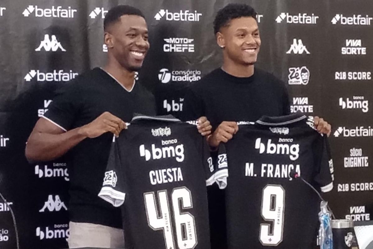 Vasco representa oficialmente Cuesta e Matheus França