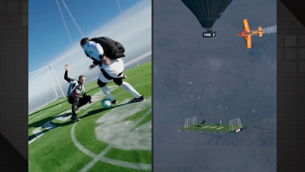 Futebol nas alturas: russo disputa partida a 1.800 m e quebra recorde mundial; vídeo
