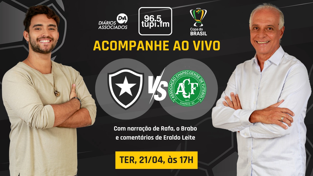 Ao vivo: Botafogo recebe a Chapecoense, pela Copa do Brasil