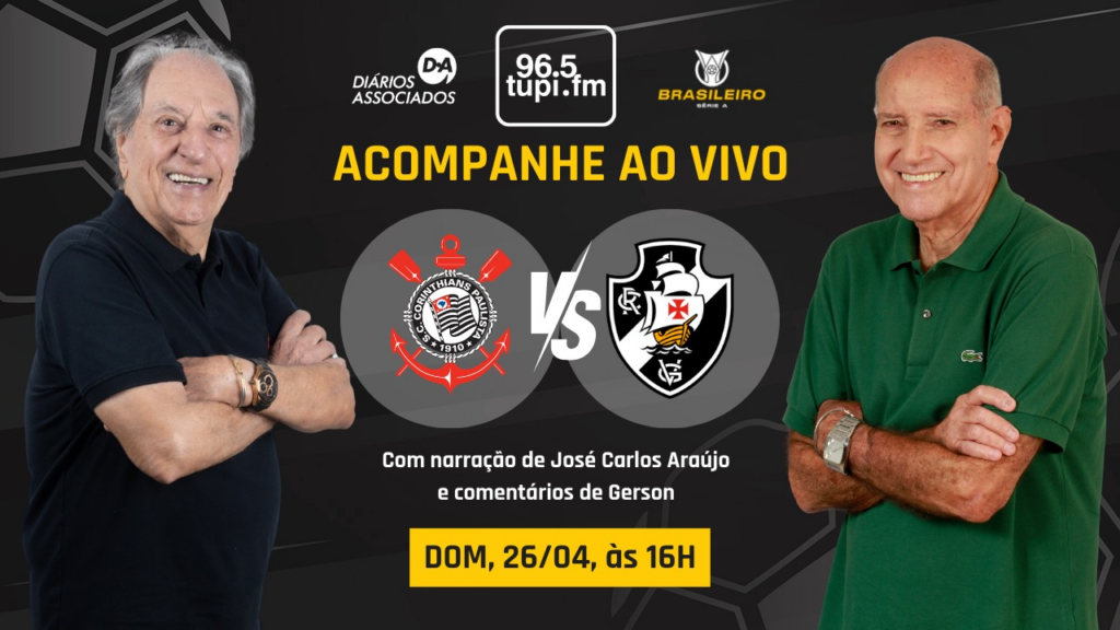 Ao vivo: Vasco visita Corinthians pelo Campeonato Brasileiro