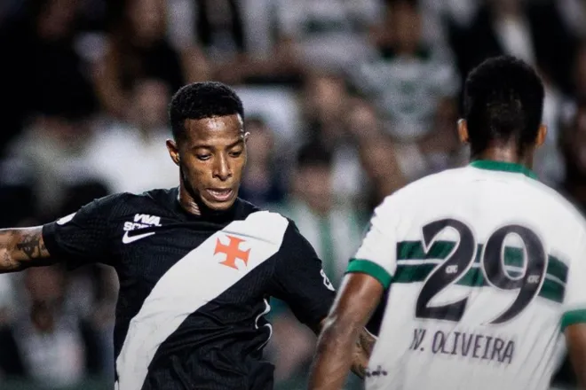 Com gol no finalzinho, Coritiba e Vasco empatam no Couto Pereira pelo Brasileirão