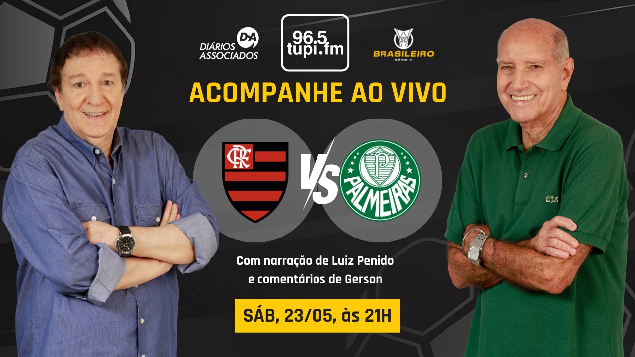 Ao vivo: Flamengo enfrenta o Palmeiras pela disputa da liderança no Brasileirão