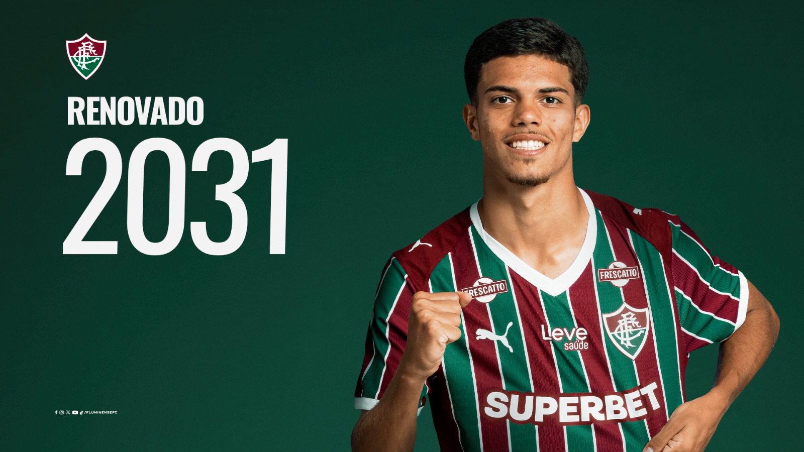 Fluminense acerta renovação de joia de Xerém até 2031