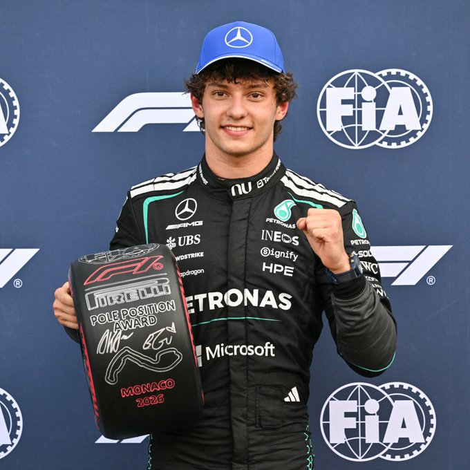Antonelli supera Verstappen e conquista pole histórica em Mônaco