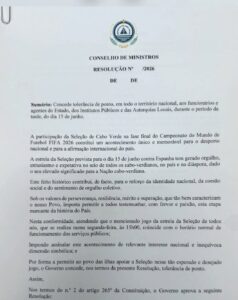 Cabo Verde Concede Tolerância de Ponto para Estreia no Mundial