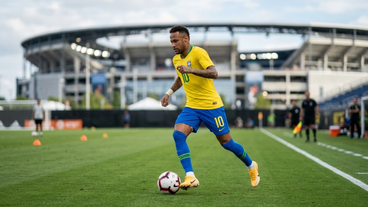 Neymar inicia atividades com a Seleção Brasileira durante preparação nos Estados Unidos